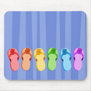 Alfombrilla De Ratón Flips-flopes del arco iris