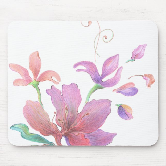 Alfombrilla De Ratón Flor a mano Mousepad (Frente)
