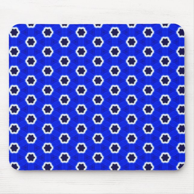 Alfombrilla De Ratón Flor azul Abstract Pattern Mousepad (Frente)