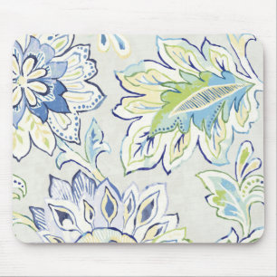 Alfombrilla De Ratón Flor azul bohemia