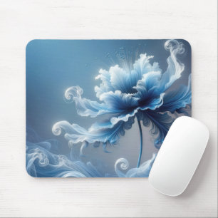 Alfombrilla De Ratón Flor azul de fantasía