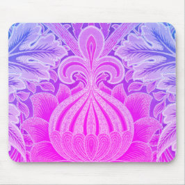 Alfombrilla De Ratón Flor azul púrpura William Morris Mousepad