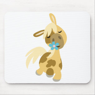 Alfombrilla De Ratón Flor azul y pony mousepad