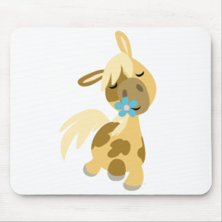 Alfombrilla De Ratón Flor azul y pony mousepad