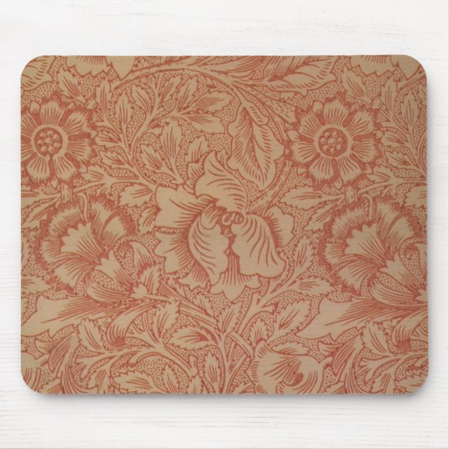 Alfombrilla De Ratón Flor de amapola rosa William Morris (Frente)