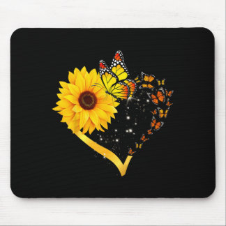 Alfombrilla De Ratón Flor de Amarillo Verano Floral Girasol Corazón Amo