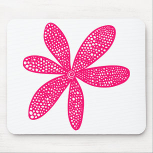 Alfombrilla De Ratón Flor de bonito - Rojo neón