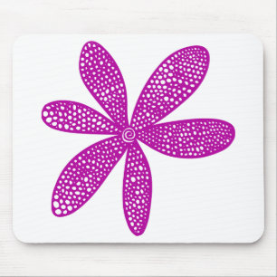 Alfombrilla De Ratón Flor de bonito - Violeta Profunda