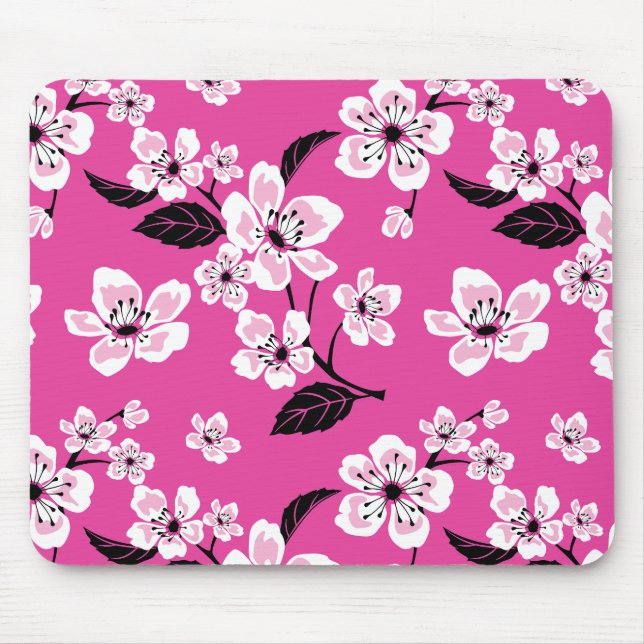 ALFOMBRILLA DE RATÓN FLOR DE CEREZO - SAKURA (ROSA) (Frente)
