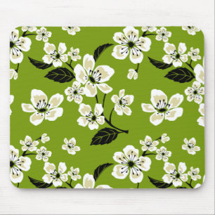 ALFOMBRILLA DE RATÓN FLOR DE CEREZO - SAKURA (VERDE MATCHA)