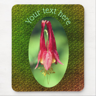 Alfombrilla De Ratón Flor de Columbina Roja Personalizada