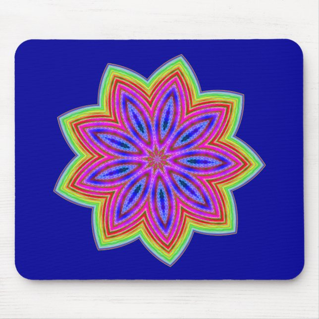 Alfombrilla De Ratón Flor de estrella funky (Frente)