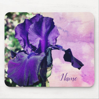 Alfombrilla De Ratón Flor de iris morado personalizada