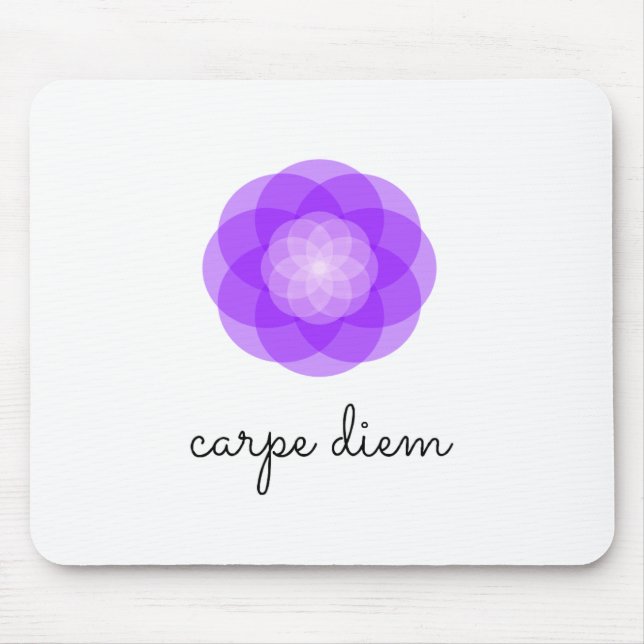 Alfombrilla De Ratón Flor de la púrpura de Carpe Diem (Frente)