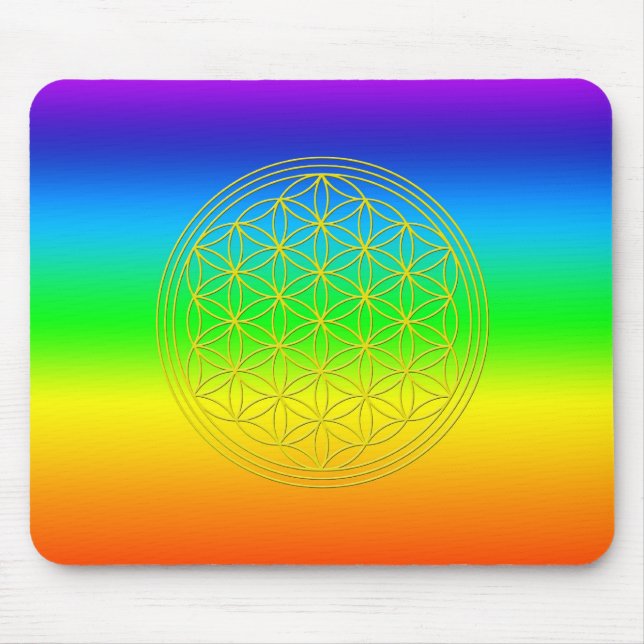 Alfombrilla De Ratón Flor de la vida chakra 2 (Frente)