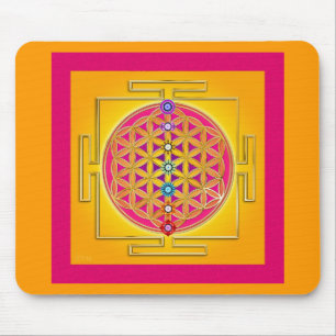 Alfombrilla De Ratón FLOR de la VIDA - Chakras Yantra