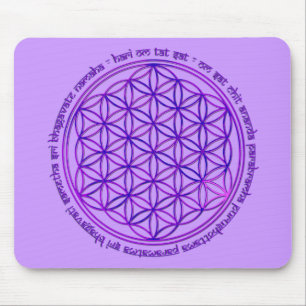 Alfombrilla De Ratón Flor de la Vida - Moola Mantra - violeta