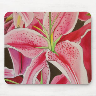 Alfombrilla De Ratón Flor de lirio rosa Stargazer