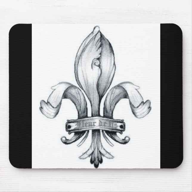 Alfombrilla De Ratón Flor de lis Mousepad (Frente)