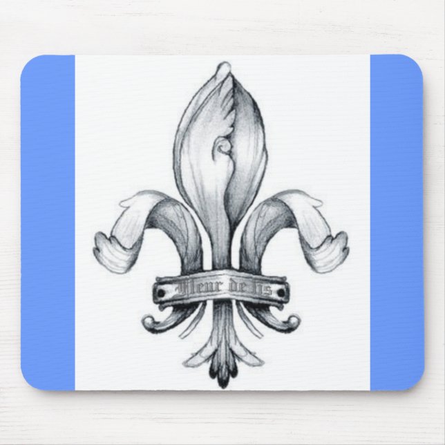 Alfombrilla De Ratón Flor de lis Mousepad - modificado para requisitos (Frente)