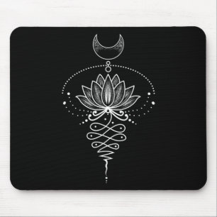 Alfombrilla De Ratón Flor de Loto Espiritual Unalome Meditación Zen Yog