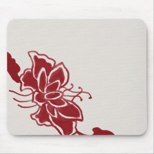 Alfombrilla De Ratón Flor de Lotus roja Mousepad