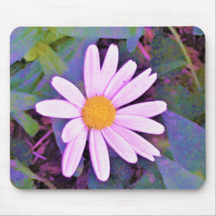 Alfombrilla De Ratón Flor de margarita rosa
