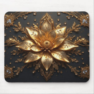 Alfombrilla De Ratón Flor de Oro Lujosa