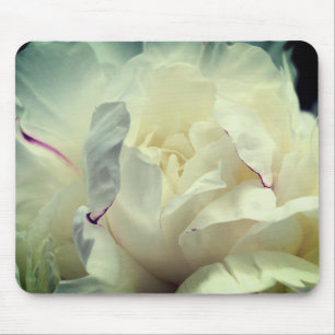 Alfombrilla De Ratón Flor de peones blancos