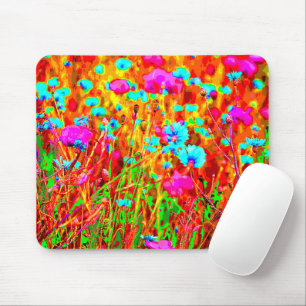 Alfombrilla De Ratón Flor de pradera salvaje en estilo pop artístico