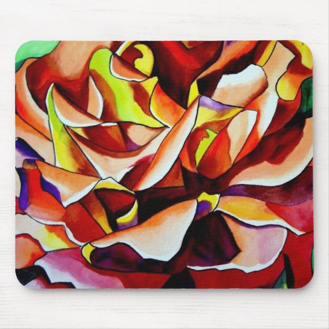 Alfombrilla De Ratón Flor de Rosa alpina del atardecer (Frente)