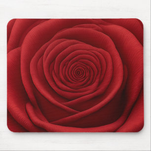 Alfombrilla de ratón - Flor de rosa roja