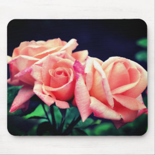 Alfombrilla De Ratón Flor de trío de Rosa de bolas