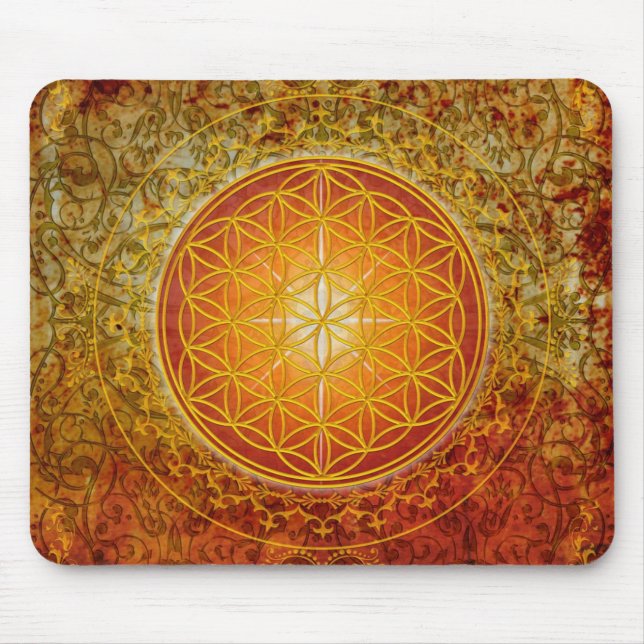 Alfombrilla De Ratón Flor de vida - Ornamento III (Frente)