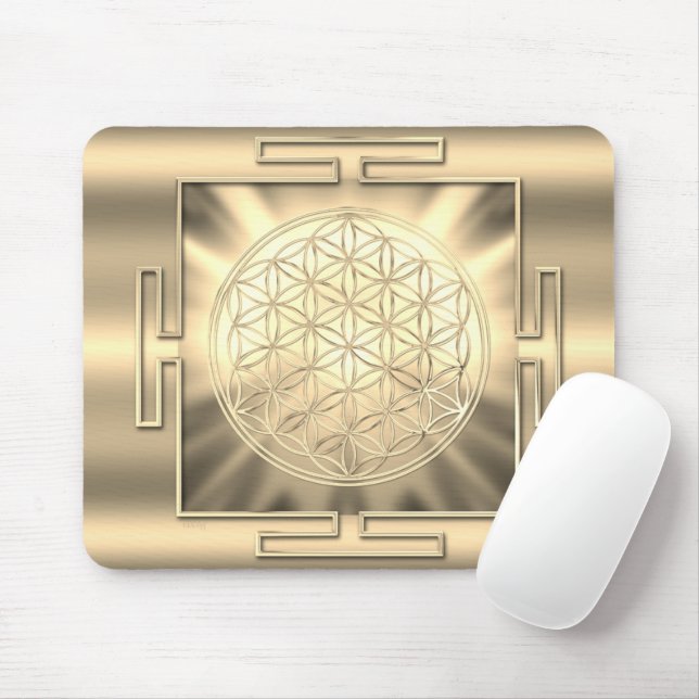 Alfombrilla De Ratón Flor De Vida Yantra (Con ratón)