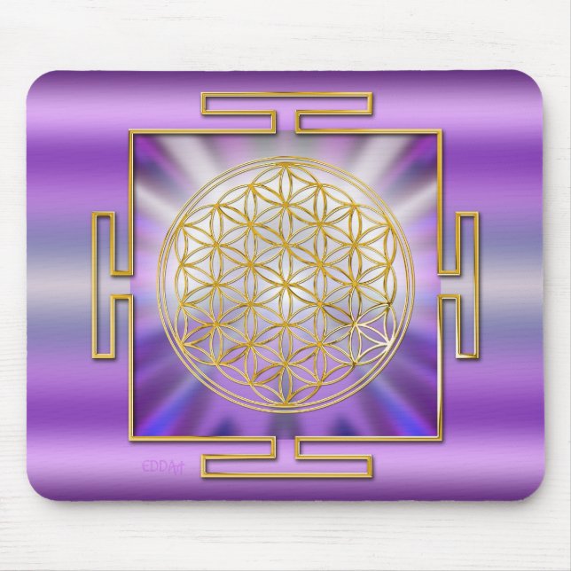 Alfombrilla De Ratón Flor De Vida Yantra (Frente)