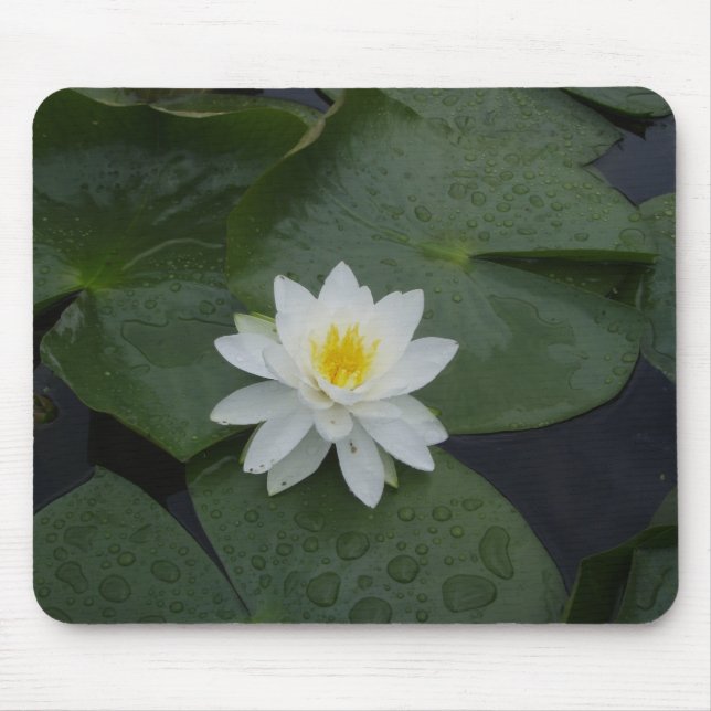Alfombrilla De Ratón Flor del lirio en cojines de lirio (Frente)