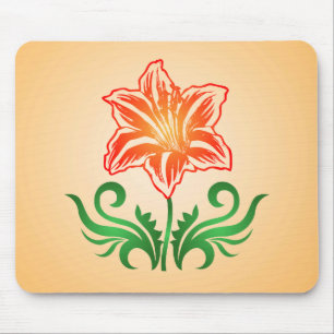 Alfombrilla De Ratón Flor del vector: