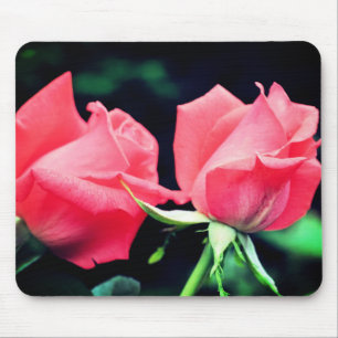 Alfombrilla De Ratón Flor Duo Peach Rosa