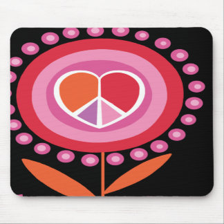 Alfombrilla De Ratón Flor en forma de corazón MousePad del signo de la