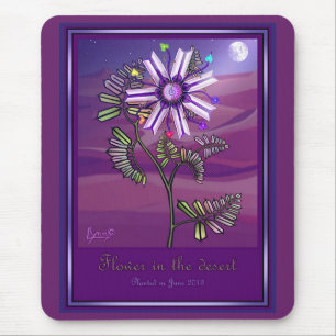 Alfombrilla De Ratón Flor en la almohadilla del ratón del desierto