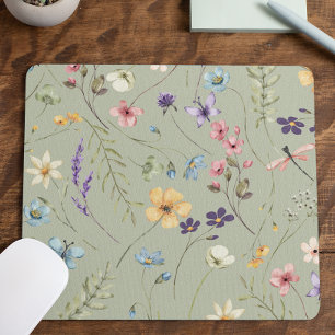 Alfombrilla De Ratón Flor Flor Silvestre Elegante Floral