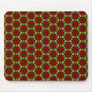 Alfombrilla De Ratón Flor geométrica roja