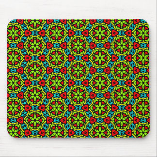 Alfombrilla De Ratón Flor geométrica verde