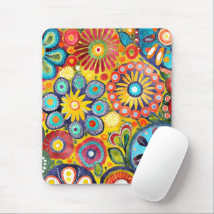 Alfombrilla De Ratón Flor hippie divertida