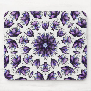 Alfombrilla De Ratón Flor Mandala Resumen Patrón Kaleidoscópico
