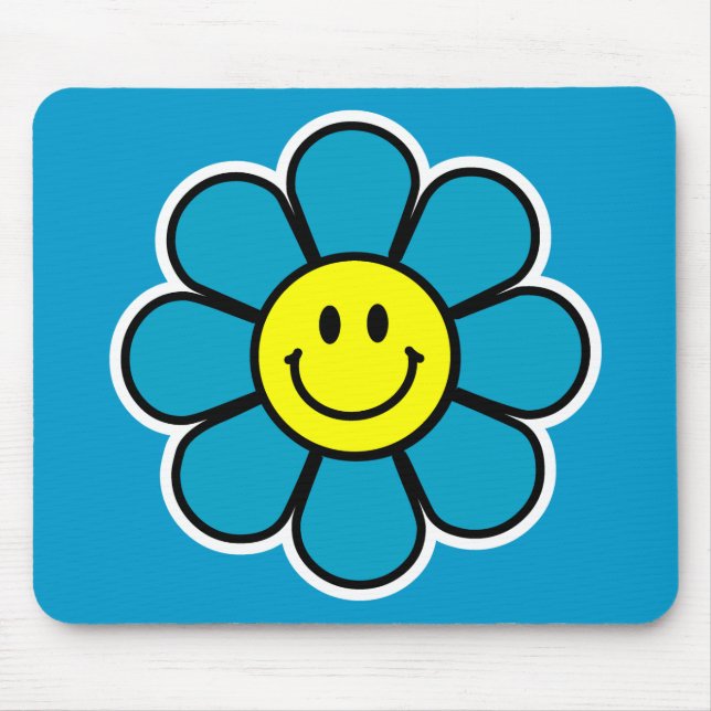 Alfombrilla De Ratón Flor Mousepad (azul) (Frente)