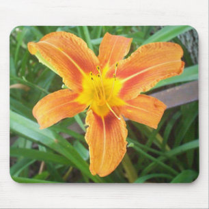 Alfombrilla De Ratón Flor naranja