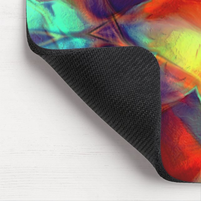 Alfombrilla De Ratón Flor naranja intensa en textura digital pulida (Esquina)