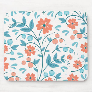 Alfombrilla De Ratón Flor naranja minimalista